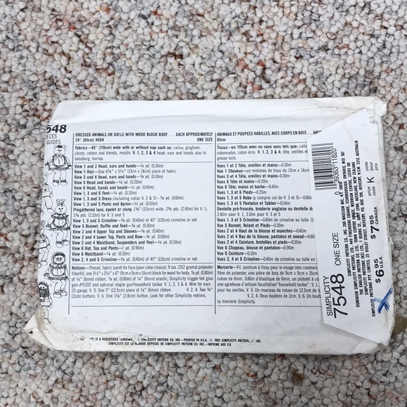 Lot of four vintage stuffed animal patterns - Picture 7 of 9